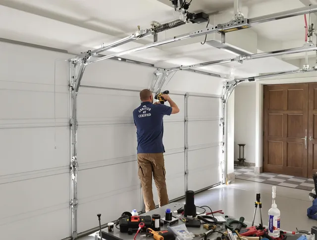 Norton Garage Door Repair certified technician performing precision garage door repair in Norton