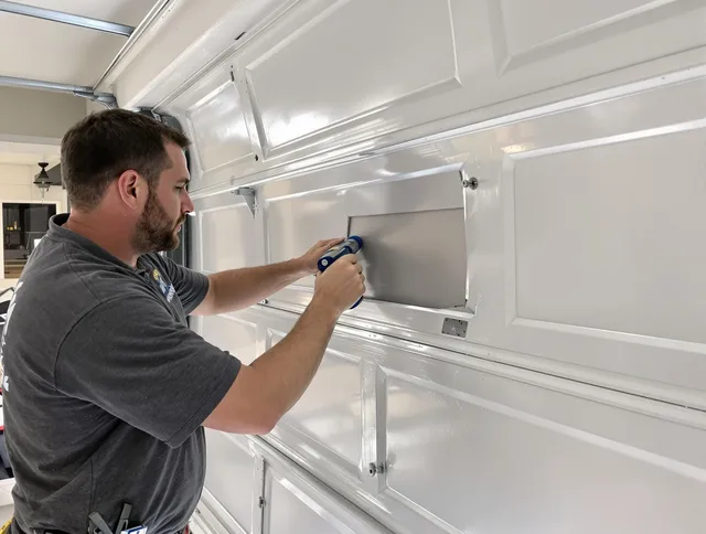 Garage door panel repair by Norton Garage Door Repair in Norton